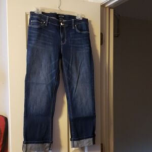 White House Black Market Crop Leg Blue Jeans Size 6